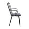 Armen Living Parisa High Back Steel Framed Side Chair in Black Powder Coated Finish and Black Brushed Wood LCPRSIBLBL - alternate 5